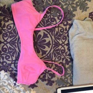 Aerie hot pink scoop bikini top